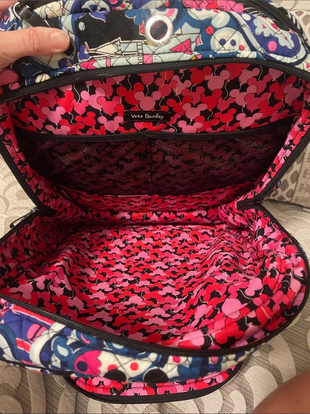 Worn Once Vera Bradley Mickey’s Whimsical Paisley Campus Backpack